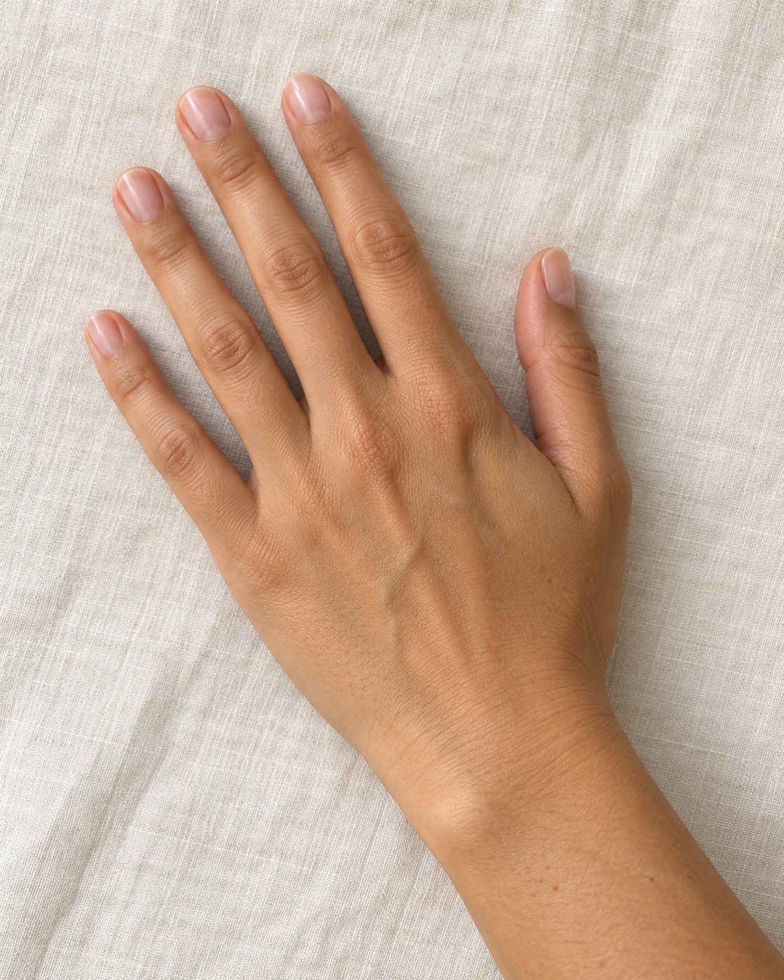 An example of a hand photo with relaxed fingers and even light